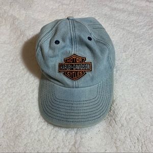 Vintage Denim Harley Davidson Strap back hat.